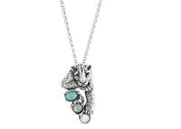 Collana Giovanni Raspini Donna BLU JAGUAR in Argento Madreperla 12681